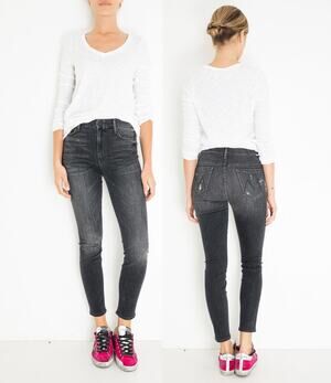 MOTHER High Waisted Looker Ankle Jeans Leave the Light On 27